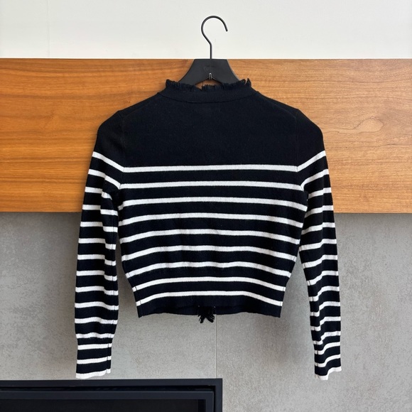 J. Crew Cashmere fringe-trim sweater lady jacket, Size XXS - Picture 12 of 16